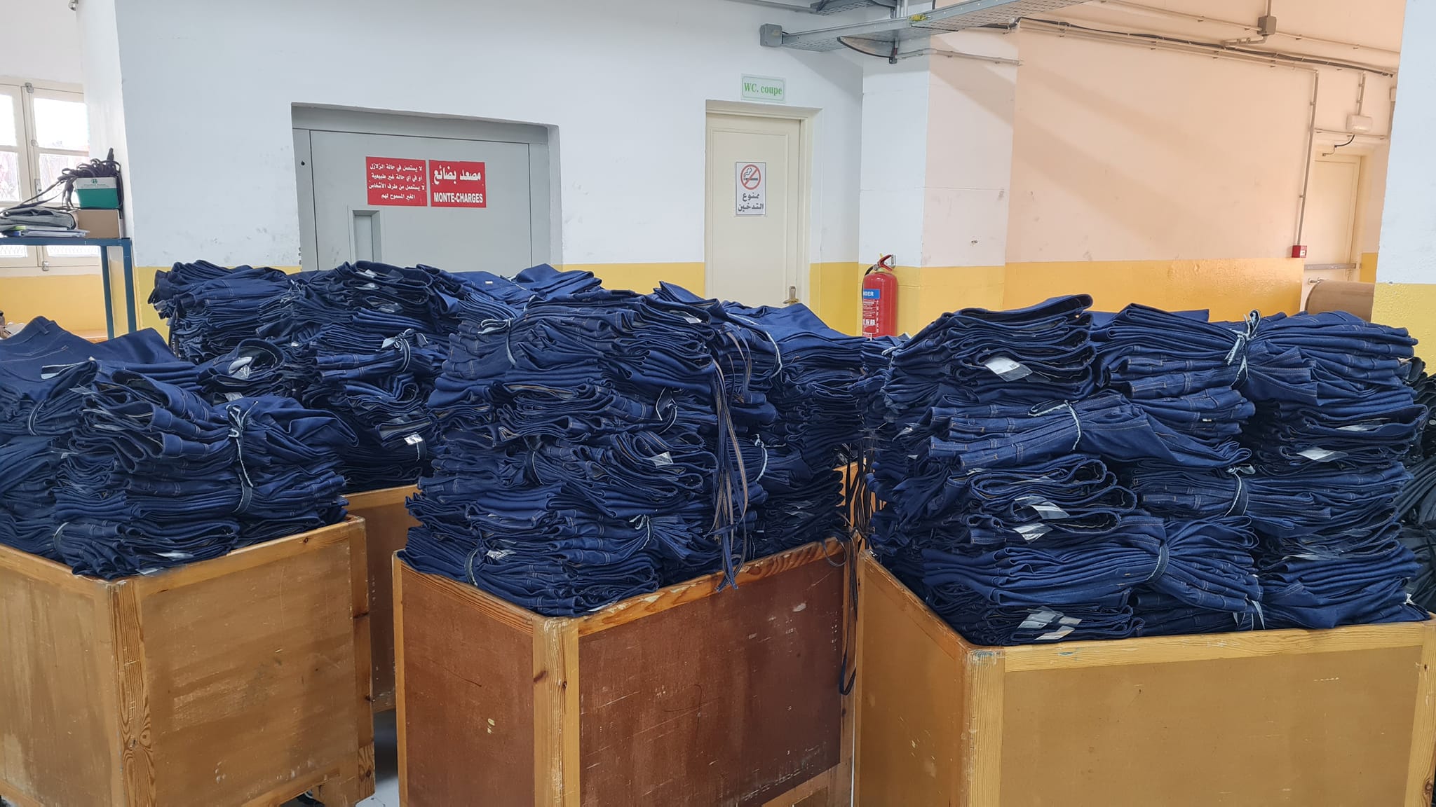 Finished products organized and ready for shipping